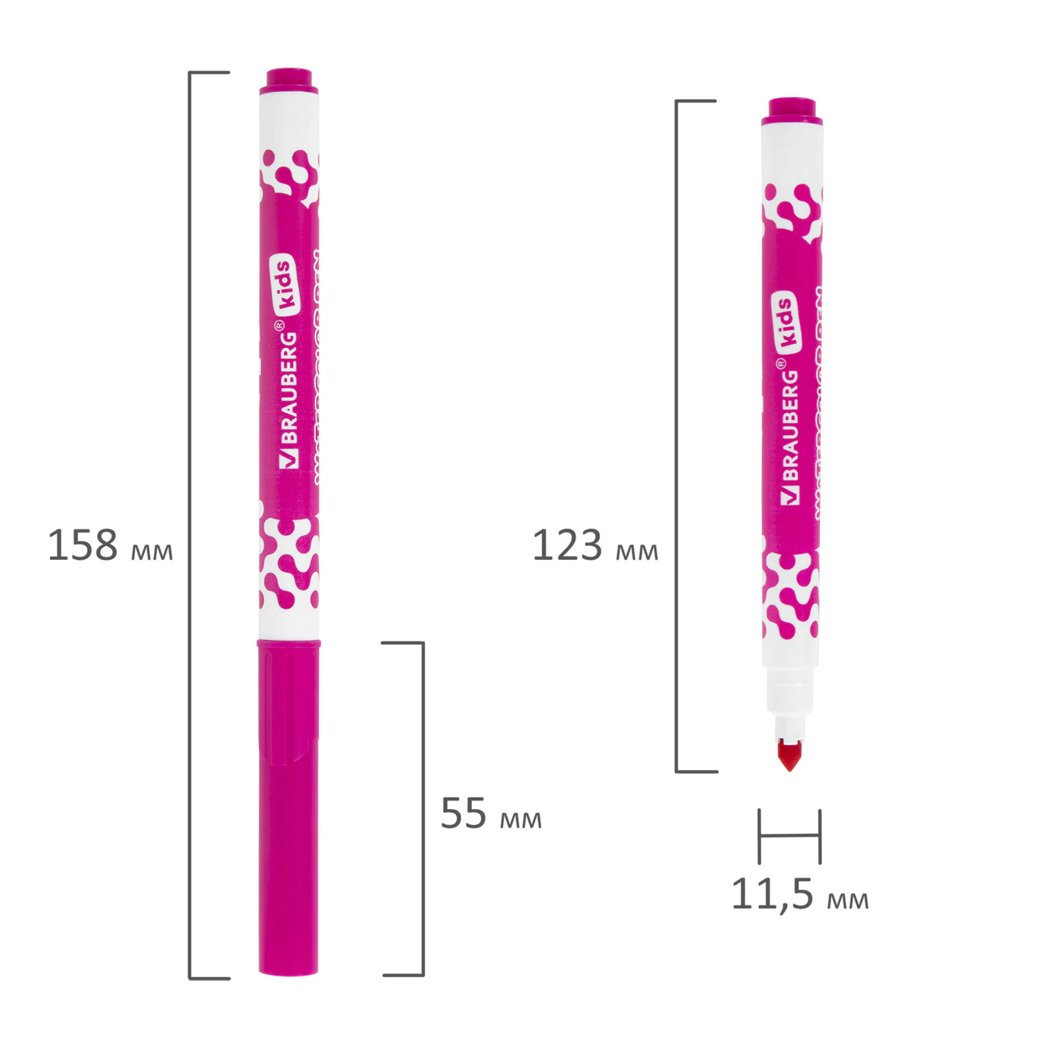 Фломастеры утолщенные BRAUBERG 24 цвета
